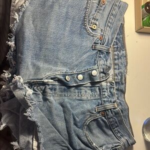 Frayed Denim Shorts